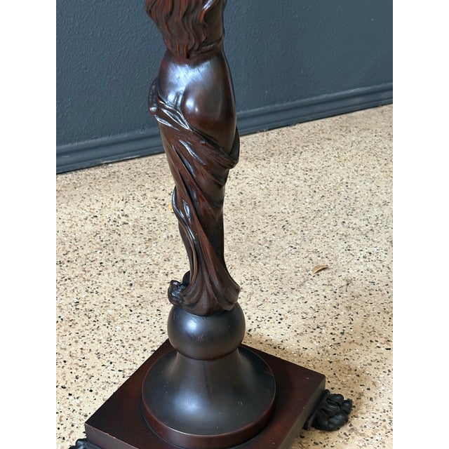 Art Nouveau Pedestal by E.Kopriwa Co. Architectural Modelers and Wood Carvers. For Sale - Image 12 of 18