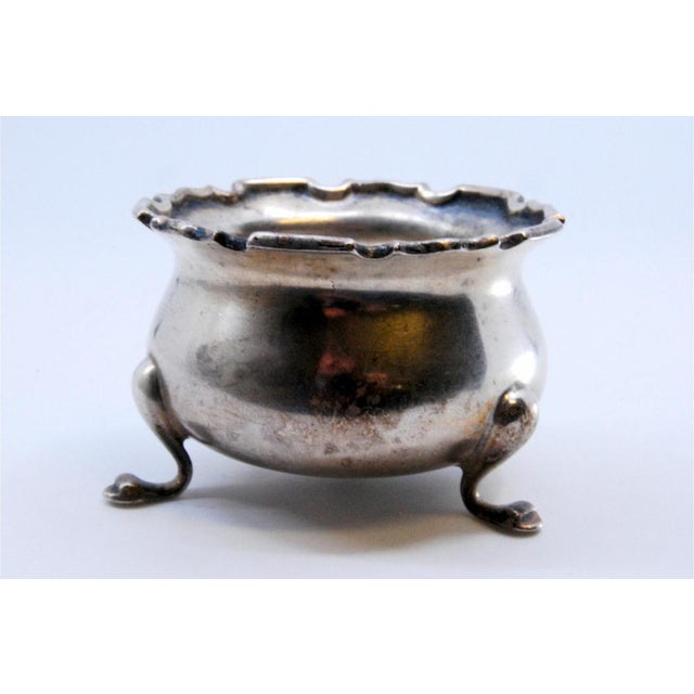 Silver Silver Compote Dish with Scalloped Edge For Sale - Image 8 of 9