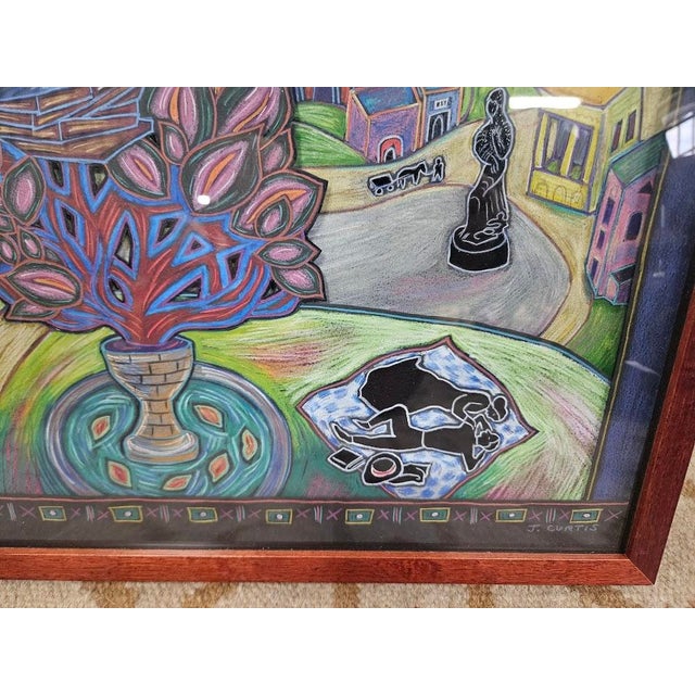 Early 21st Century Joan Curtis Mixed Media "Journey Home" Drawing Acrylic For Sale - Image 5 of 6