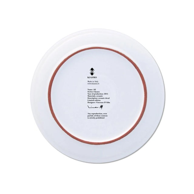 Contemporary All | Ulysses Ceramic Plate by Vincenzo D’Alba for Kiasmo For Sale - Image 3 of 4