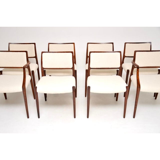 Vintage Danish Dining Chairs by Niels Moller for J.L. Møllers, 1960, Set of 8 For Sale - Image 4 of 18