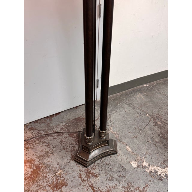 2000 - 2009 Pacific Coast Lighting Neoclassical Bronze-Tone Torchiere Floor Lamp For Sale - Image 5 of 14