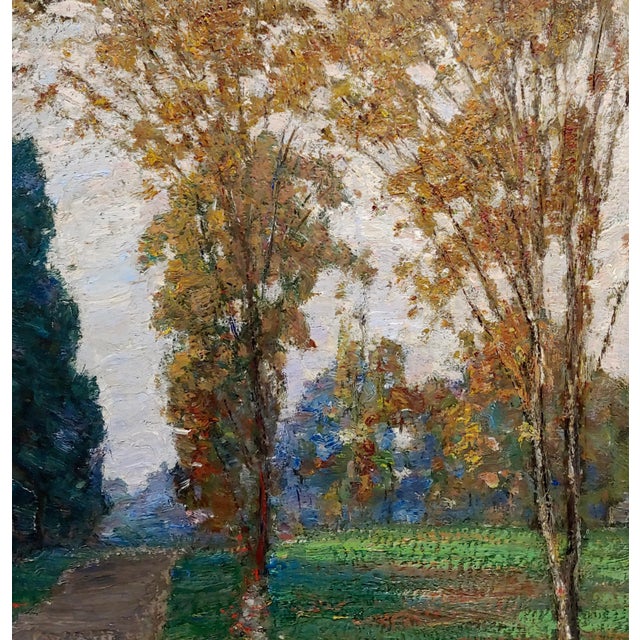 1910s Samuel Harkness McCrea -Road to Stamford,CT - Impressionist Landscape -Oil Painting C.1913 For Sale - Image 5 of 10