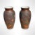 A premier original matching pair of antique cloisonné on porcelain “tree bark” baluster vases hand-crafted in Japan during...