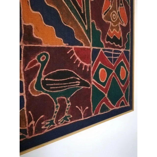 African Sadza Batik Tapestry, 1940 For Sale - Image 3 of 9