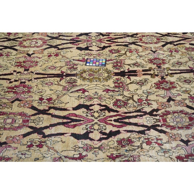 Antique Tehran Rug 9' x 12'9'' For Sale - Image 10 of 10