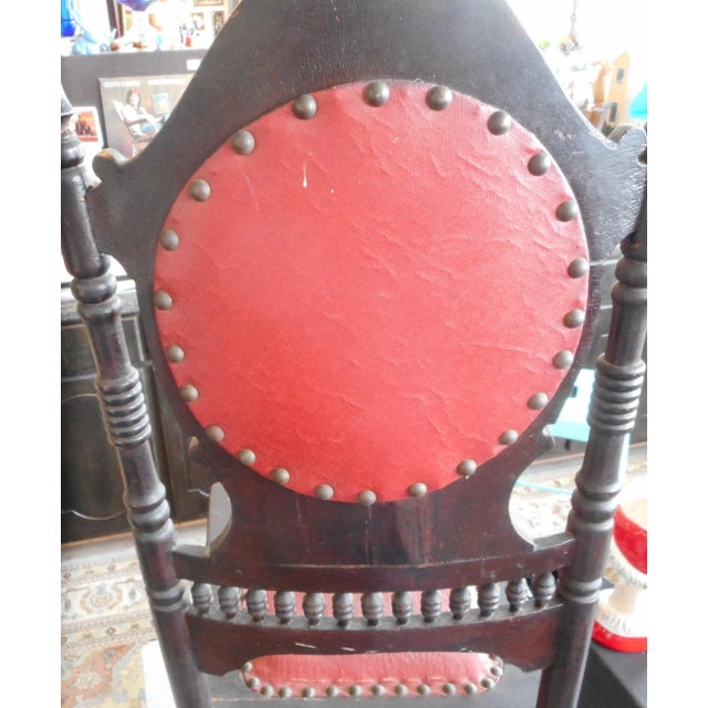 19th Century Ebonized Chair With Baby Rattle Finials For Sale - Image 10 of 13