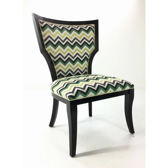Currey and Co. Green Herringbone Garbo Side/Desk Chair For Sale In Atlanta - Image 6 of 6