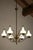 Metal Mid-Century Italian Six Lights Gold and Ivory Chandelier attributed to Stilnovo, 1960s For Sale - Image 7 of 17