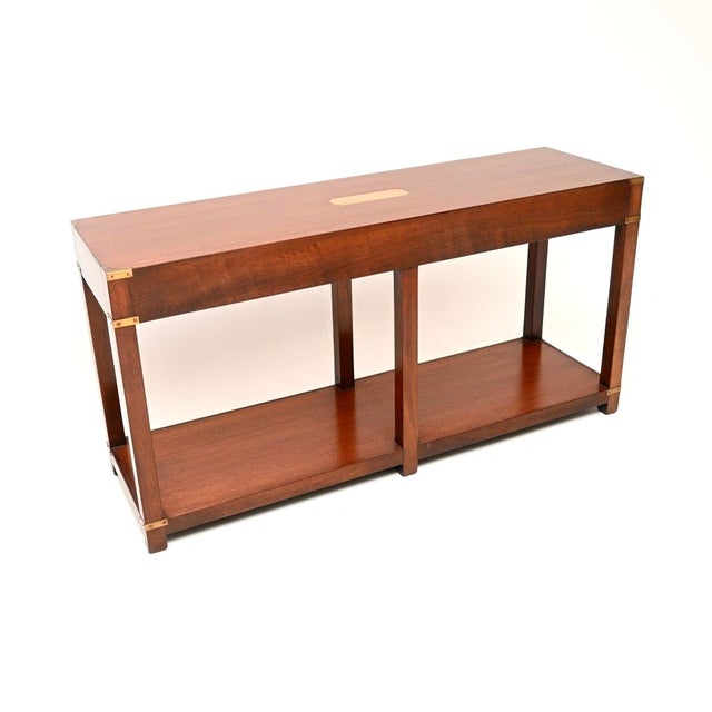 1930s Military Campaign Console Table, 1930s For Sale - Image 5 of 12