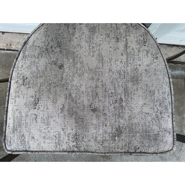 Vintage Mid Century Modern Shaver Howard Slatted Steel Back Dining Chairs Set of 6 With Patina For Sale - Image 11 of 12