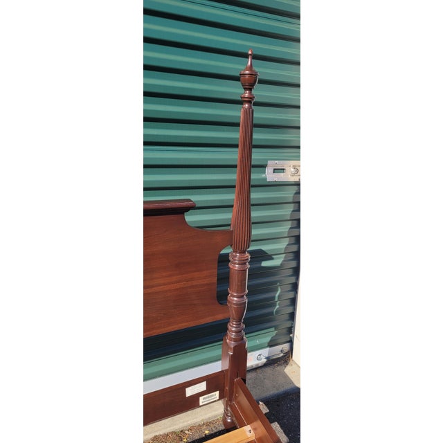 Ethan Allen Late 20th Century Ethan Allen Georgian Style Four Post King Bed For Sale - Image 4 of 14