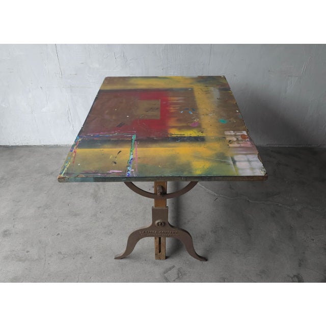 Antique Adjustable Architect or Artist Drafting or Drawing Table For Sale In Las Vegas - Image 6 of 8