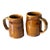 Vintage Rustic Handmade Pottery Mug Pair For Sale