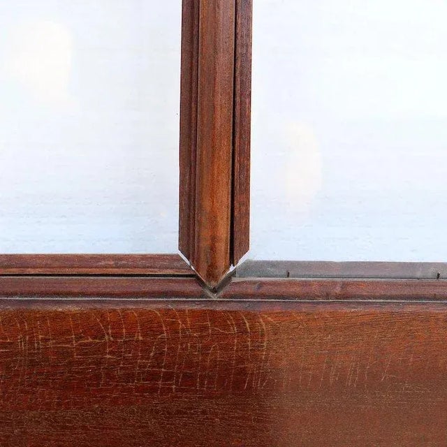 American Vintage Solid Mahogany and Beveled Glass Single Interior Room Divider Doors - A Pair For Sale - Image 3 of 12