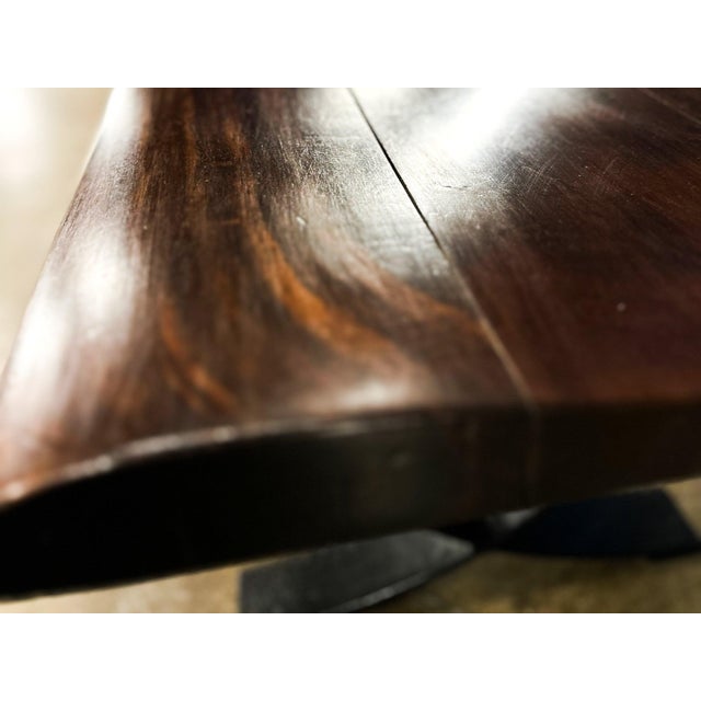 Brazilian Modern Bench by Liceu De Artes E Ofícios, Rosewood & Iron, 1960s For Sale In New York - Image 6 of 14