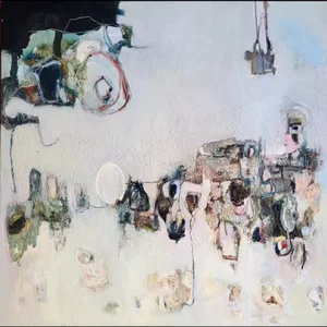 Abstract Expressionist Oil Painting, "Fragile Monsters" 2018 by Lynn Christian