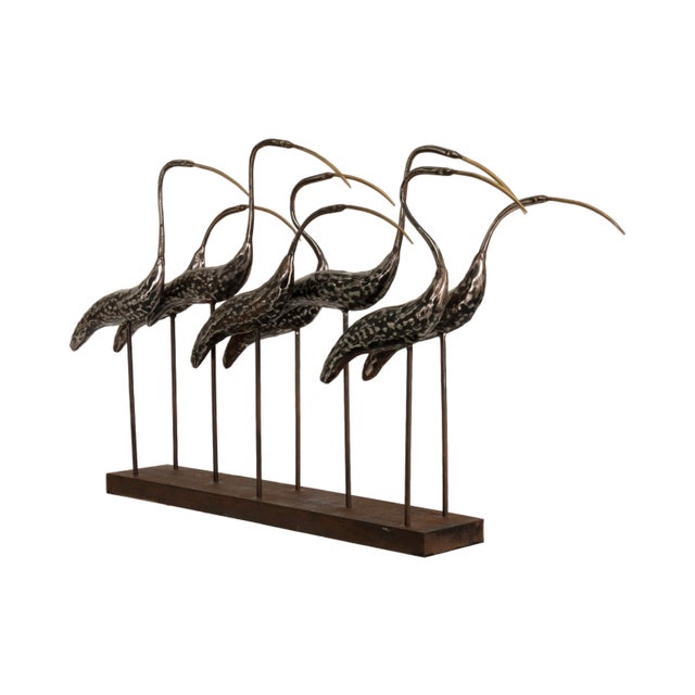 Modern Joseph Famulari Metal Group of Egrets Sculpture by Austin Productions For Sale - Image 3 of 7