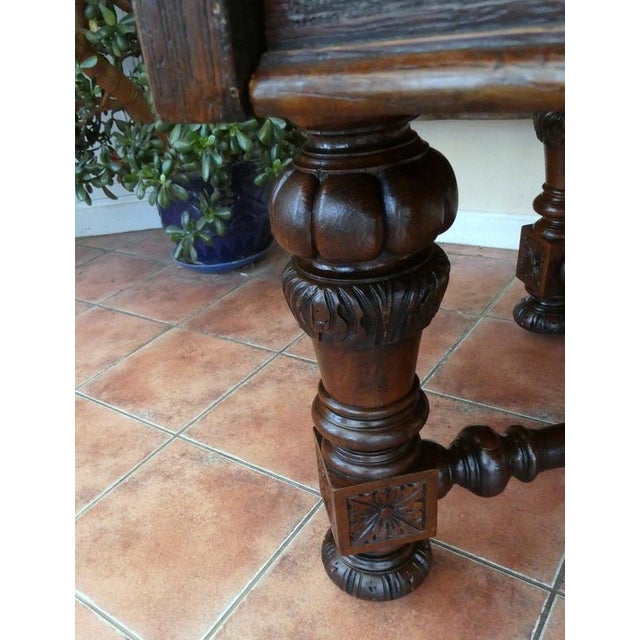 Antique Large Oak Library Table from Gillows of Lancaster, 1830 For Sale - Image 12 of 18