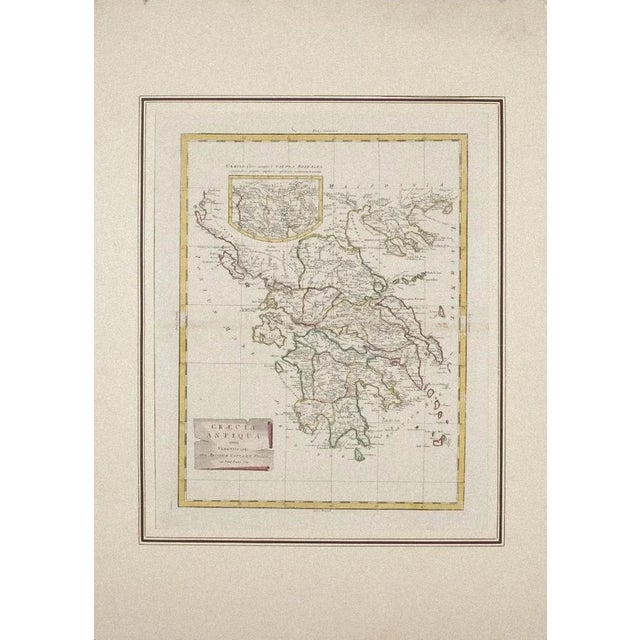 This Map of ancient Greek is an etching realized by Antonio Zatta in Venice in 1785. The state of preservation of the...