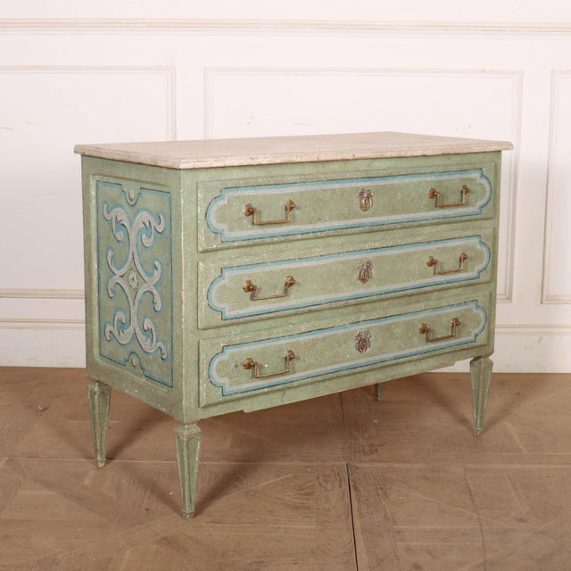 Italian Painted Commode, 19th Century For Sale - Image 13 of 13
