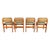 Wood Mid Century Modern Danish Jens Risom Set of 4 Teak Dining Chairs 1960 Newly Reupholstered For Sale - Image 7 of 12