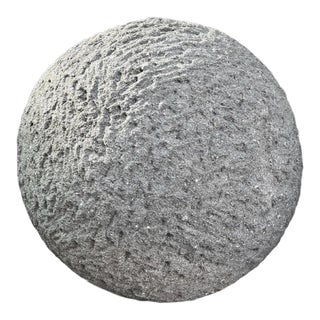 Vintage Rustic Stone Garden Sphere 17" For Sale