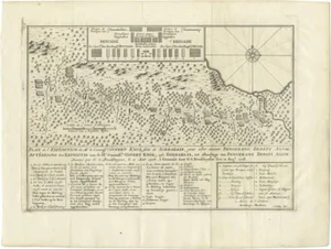 Antique Map of the Expedition of Govert Knol by Van Schley, 1765