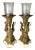 1900s Bronze and Marble Large Garniture Lamps - A Pair For Sale