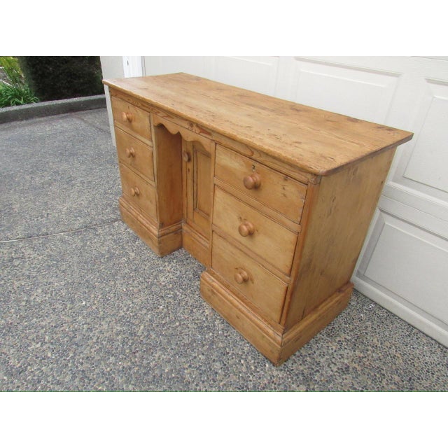 Antique English Pine Six Drawer Buffet For Sale In San Francisco - Image 6 of 18