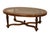 Traditional Ethan Allen Collector's Classics Solid Pecan 47" Oval Accent Coffee Table W. Glass Top 13-8511 For Sale - Image 3 of 8