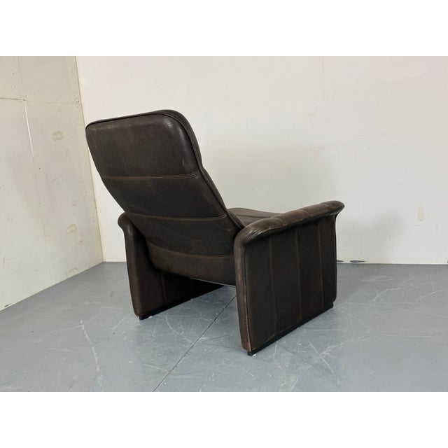 Mid-Century Modern Mid-Century Modern Brutalist Leather Lounge Chair from de Sede, 1960s For Sale - Image 3 of 8