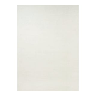 Rug & Kilim’s Oversized Contemporary Textural Solid Rug in White Tones-10x14 For Sale