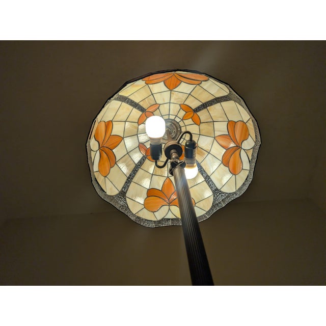 Tiffany Stained Glass Floor Lamp For Sale - Image 14 of 18