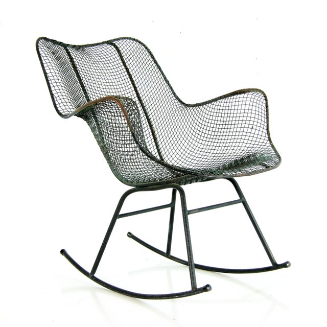 Mid Century Modern Sculptura Wrought Iron Rocker Rocking Chair by ...