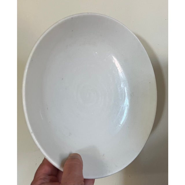 Antique 19th Century Chinese Monochrome White Blanc De Chine Porcelain Low Bowl For Sale - Image 9 of 18