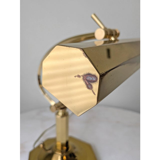 1980s 1980's Vintage Brass Desk Lamp For Sale - Image 5 of 7