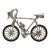 Vintage Italian Handmade Genuine Silver & Rubber Sport Bicycle Dollhouse Miniature For Sale