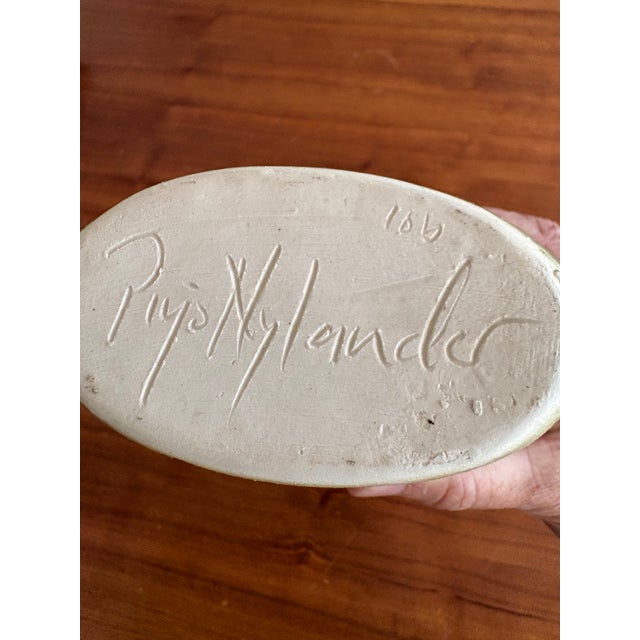 Rare Design Midcentury Pirjo Nylander Studio Ceramic Vase — Scandinavian Modern Sculptural Form For Sale - Image 9 of 12