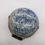 Blue 19th C. Antique Blue Spongeware Stoneware Bowl W/ Wire Bale Wooden Handle For Sale - Image 8 of 12