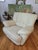 Cream Vintage Mid Century Modern Style Italian Leather Club Chair For Sale - Image 8 of 8