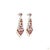 3.49 Carat Round Brilliant Cut White Diamond Blue Diamond Ruby Gold Earrings, Pair For Sale - Image 9 of 9