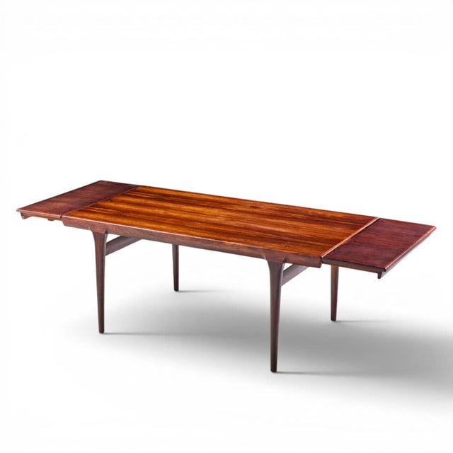 Niels Moller Mid Century Danish Rosewood Hidden Leaf Expanding Dining Table With 2 Leaves For Sale - Image 10 of 10
