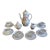 Vintage Hand Painted Majolica Cantagalli Firenze Italian Coffee Pot, Sugar and Creamer and Cups and Saucers. Set of 6. Rare. For Sale