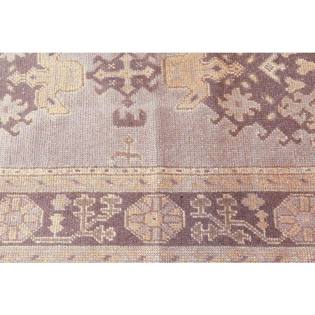 Textile Antique Turkish Oushak Rug For Sale - Image 7 of 9