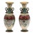 Pair Japanese Cloisonne Enamel Vases With Phoenix Panels Meiji Period For Sale