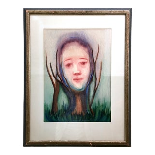 1990s Abstract Watercolor Original by Eleanor Cooperman For Sale