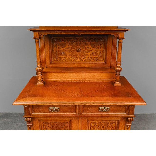 Gründerzeit Buffet in Oak, 1800s, Set of 2 For Sale - Image 9 of 18