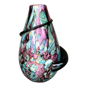 Vintage Boho Signed Art Glass Vase