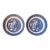A Pair of Antique Ironstone Warranted Staffordshire Adams & Co. Blue Willow Pattern Plates. For Sale